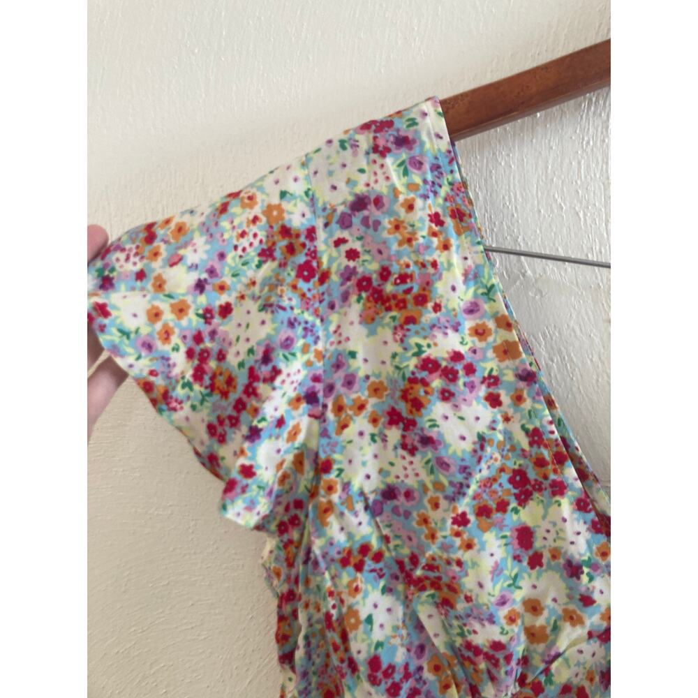 Revolve Rails Gigi Fleur Floral Sun Dress Flutter Sleeves L - Picture 6 of 14